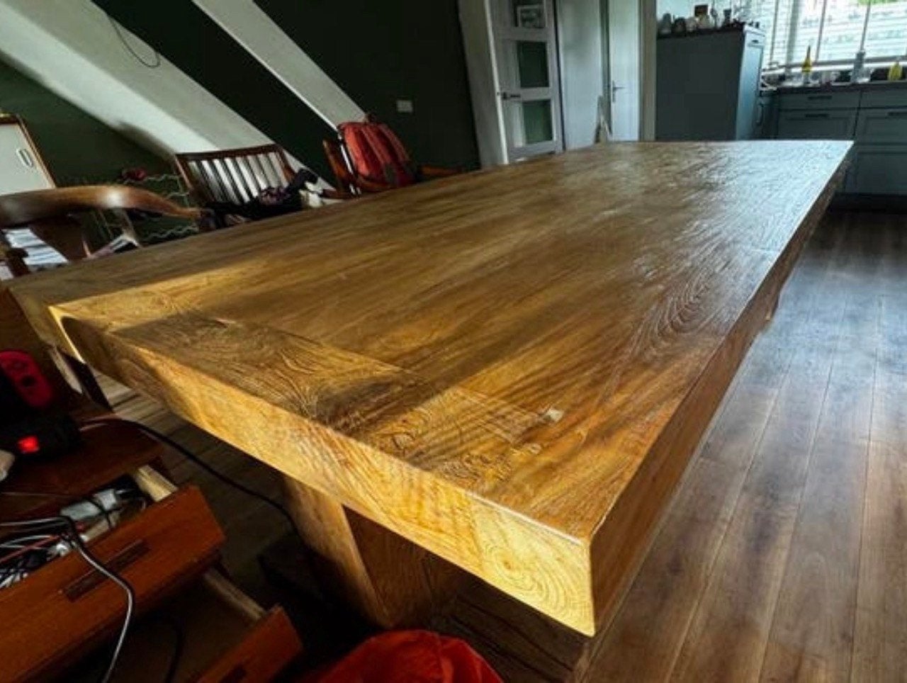 Teak kloostertafel 240x120cm, Ophalen, 100 tot 150 cm, Teakhout, 200 cm of meer