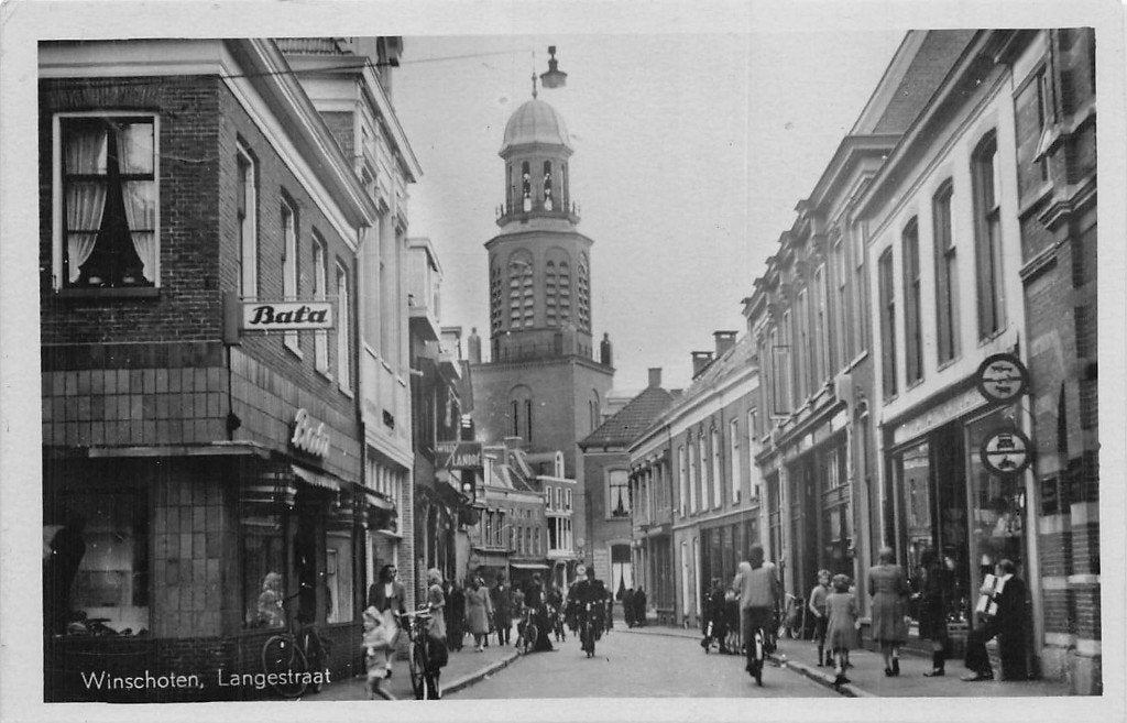 389 Winschoten - Langestraat, Ophalen of Verzenden, 1940 tot 1960, Gelopen, Groningen