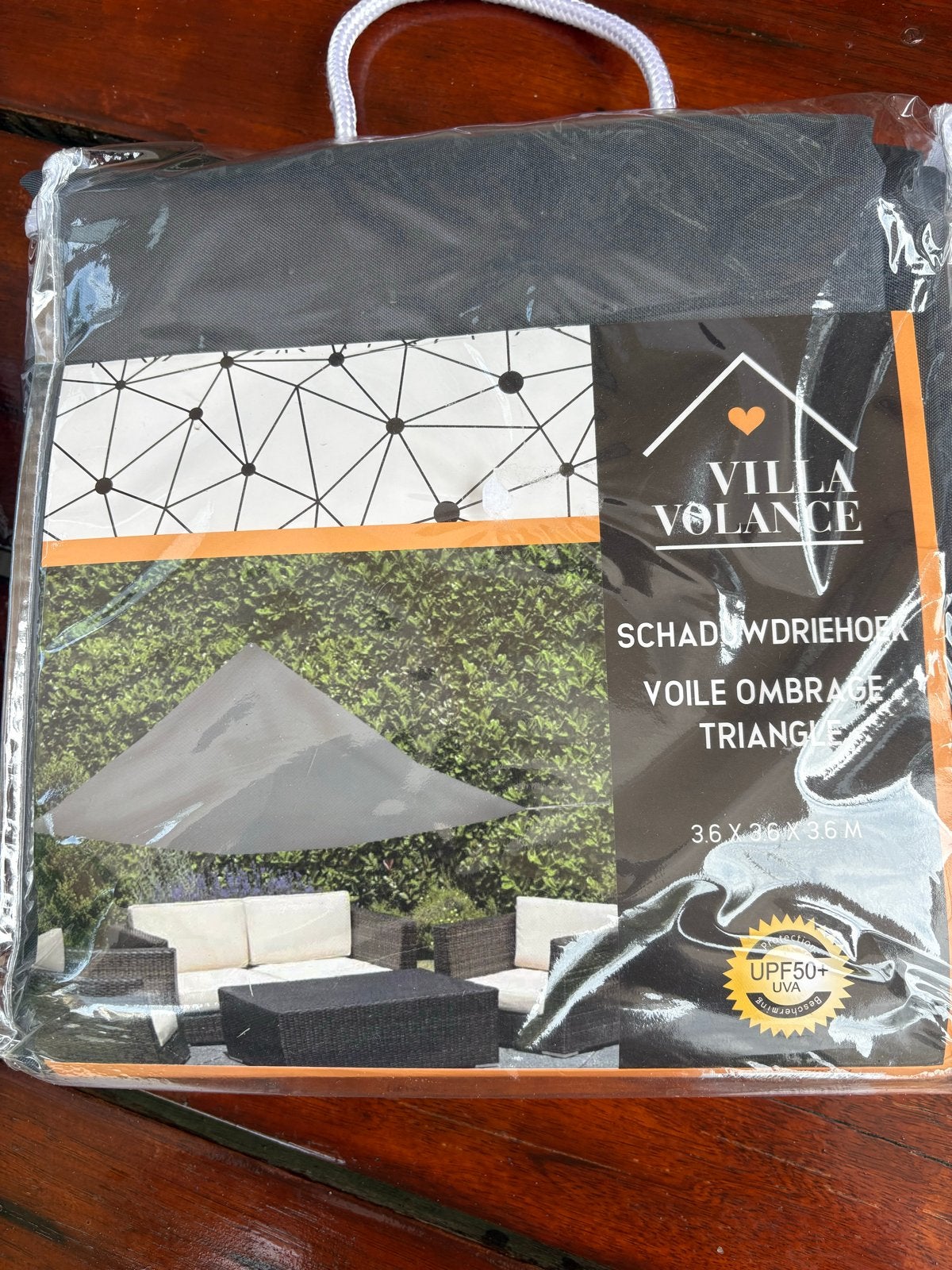 Schaduwdoek Driehoek Antraciet 360x360x360cm Nieuw, Ophalen of Verzenden, Nieuw