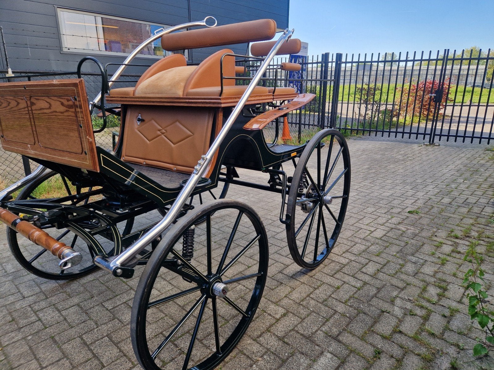 Zgan enkelspan paard spider, Dieren en Toebehoren, Rijtuigen en Koetsen, Zo goed als nieuw