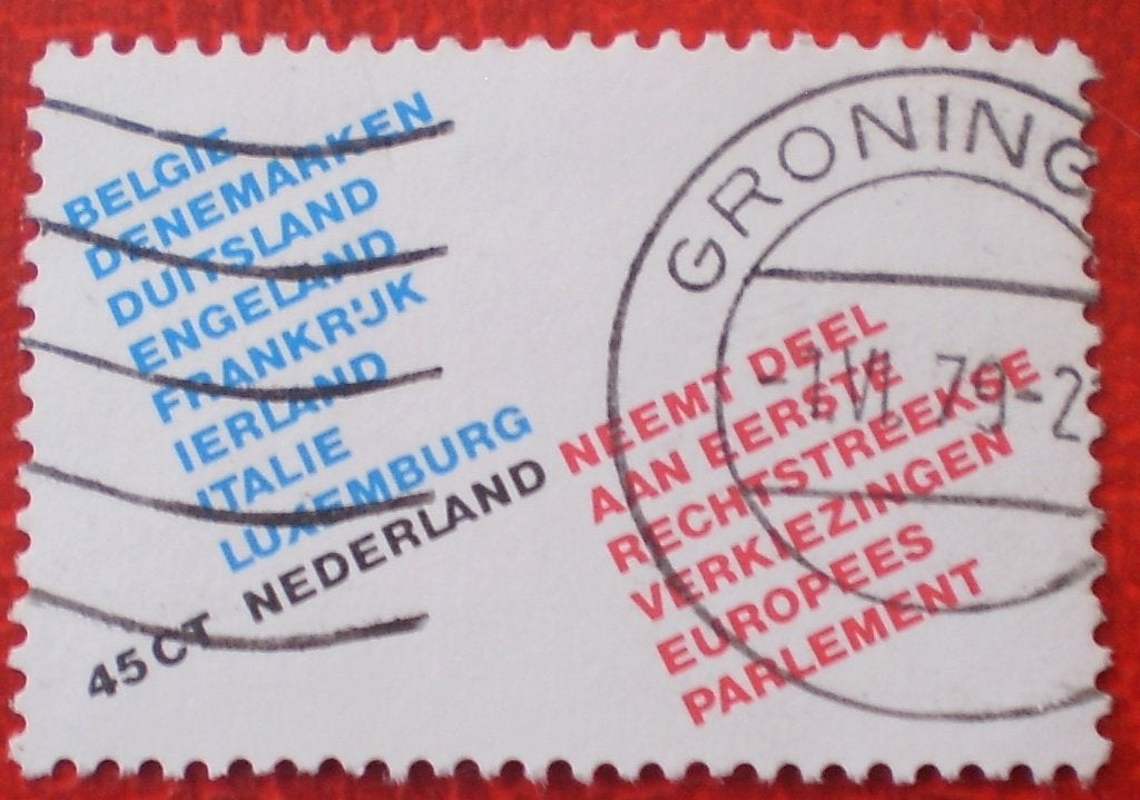 Nederland - Eerste Verkiezing Europees Parlement - 45 Cent, Verzenden, Na 1940, Gestempeld