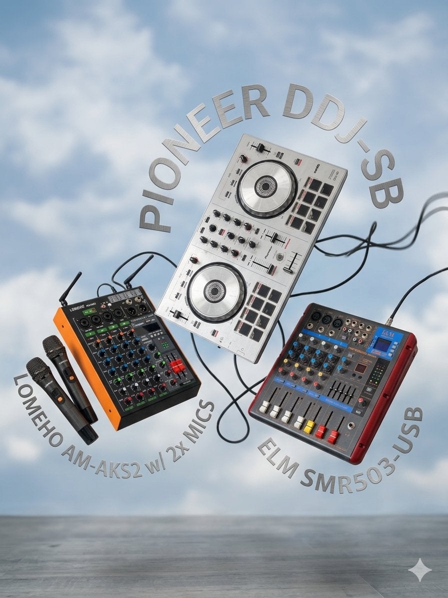 Pioneer DDJ-SB, Lomeho AM-AKS2, ELM SMR503-USB, Muziek en Instrumenten, Mengpanelen, Ophalen, Gebruikt, 5 tot 10 kanalen, Microfooningang
