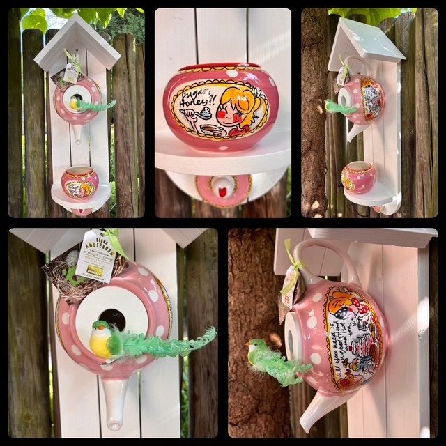 Cadeautip! Blond Amsterdam Theepot Vogelhuisje, Nieuw, Ophalen of Verzenden, Theepot, Modern