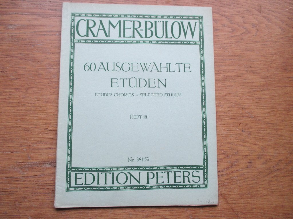 Cramer-Bülow: 60 Uitgekozen Etudes - Heft III, Muziek en Instrumenten, Gebruikt, Klassiek, Les of Cursus, Ophalen of Verzenden