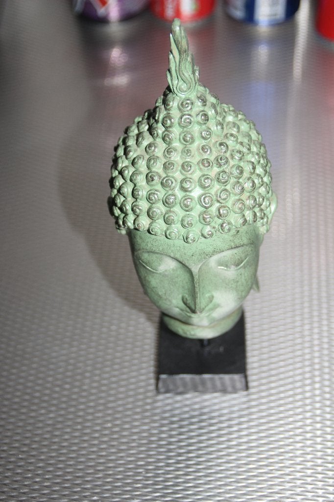 buddha op voet 23cm, Ophalen of Verzenden, Gebruikt, Religie