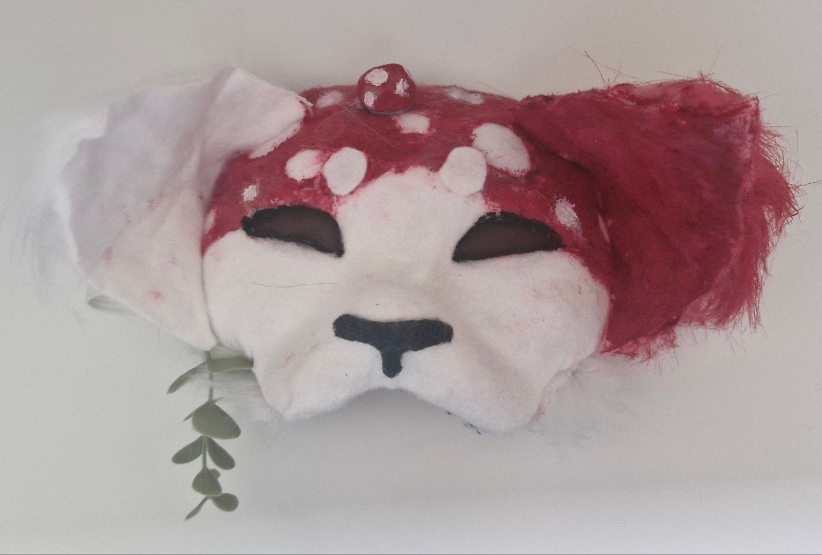 Leuk therian paddestoelen kat masker met bendable oren, Fantasie, Handgemaakt, Nieuw, Meerkleurig