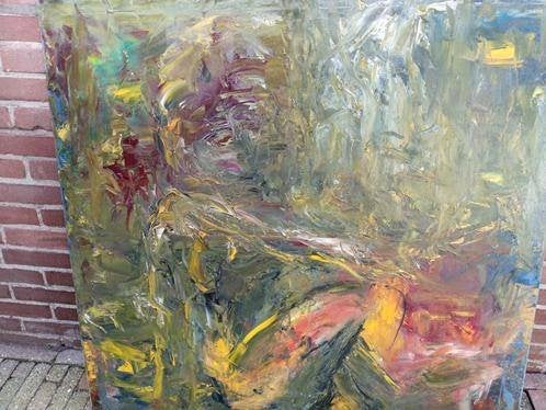 Leuke schilderij Breed 100 Hoogte 100 In goed staat, Ophalen, Zo goed als nieuw, Schilderij, 100 tot 125 cm