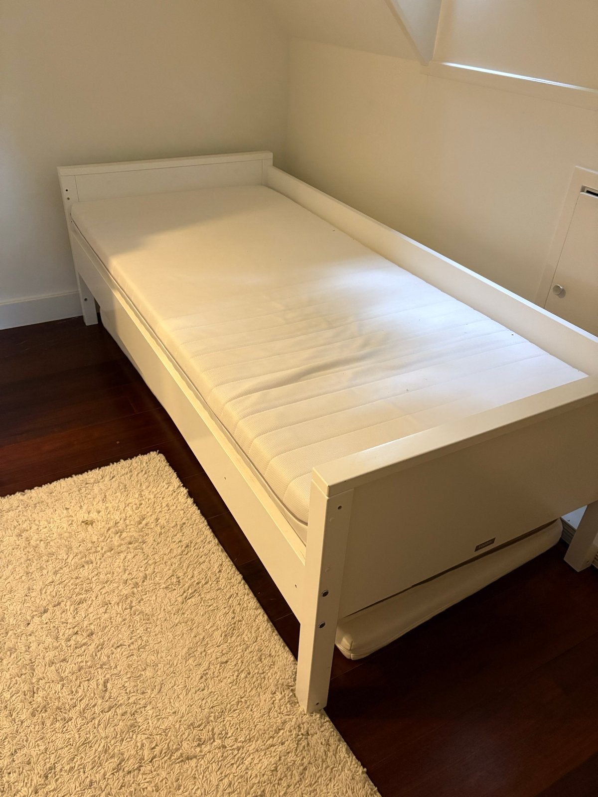 Wit Bopita Kinderbed, Ophalen, 85 tot 100 cm, Gebruikt, Lattenbodem