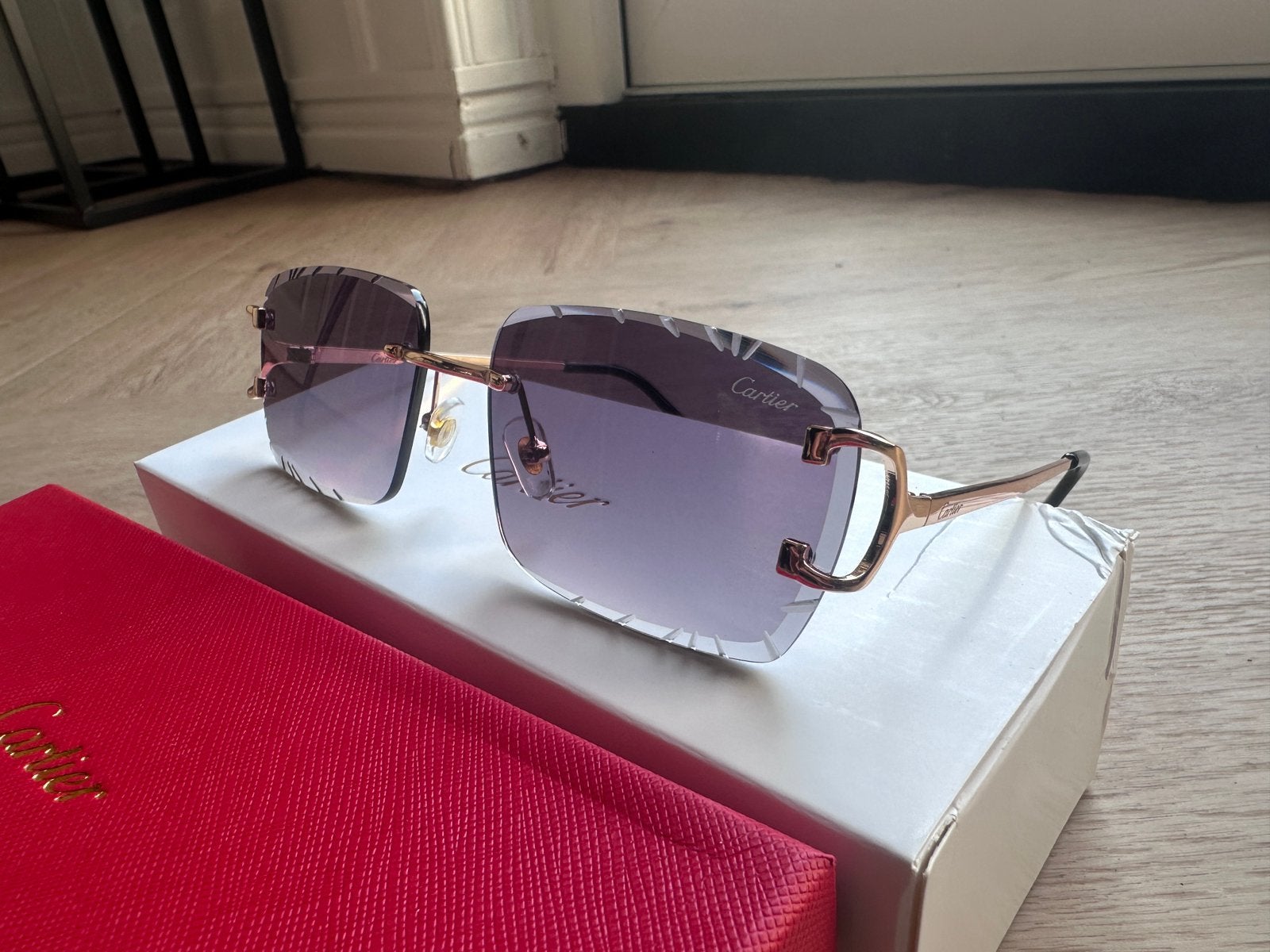 Nieuwe diamond cut cartier zonnebril unisex dames en heren, Ophalen of Verzenden, Nieuw, Zonnebril, Overige merken