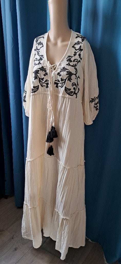 Ibiza mode jurk maat xl/xxl, Verzenden, Beige, Maat 46/48 (XL) of groter, Nieuw