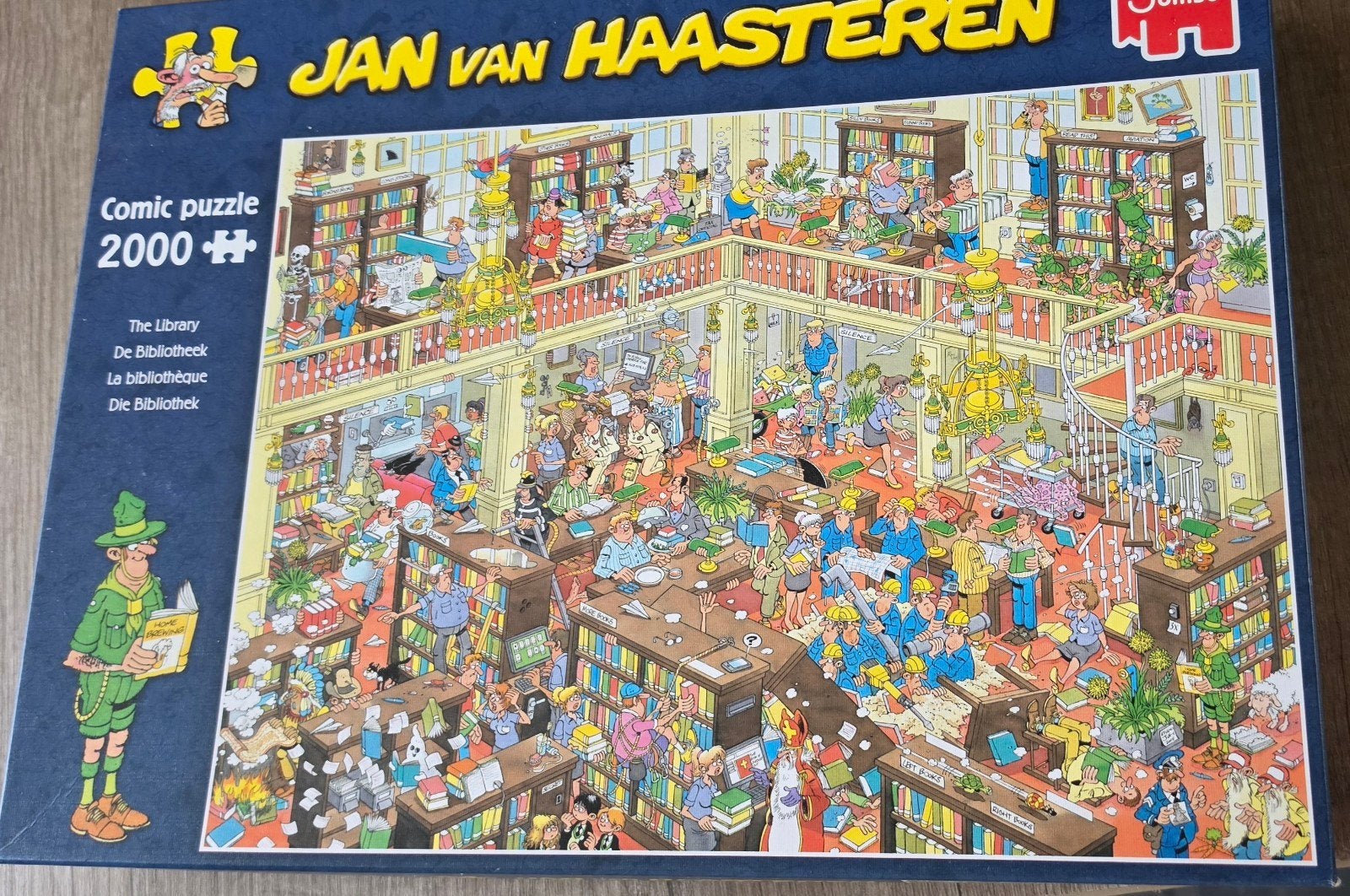 Jan van Haasteren De Bibliotheek 2000 stukjes legpuzzel, Hobby en Vrije tijd, Denksport en Puzzels, Ophalen of Verzenden, Meer dan 1500 stukjes