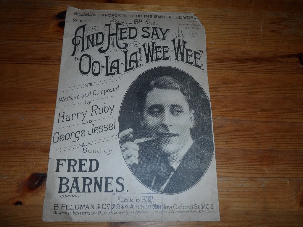 And he'd say oo la la wee wee - harry ruby / george jessel, Muziek en Instrumenten, Zang, Gebruikt, Ophalen of Verzenden, Artiest of Componist