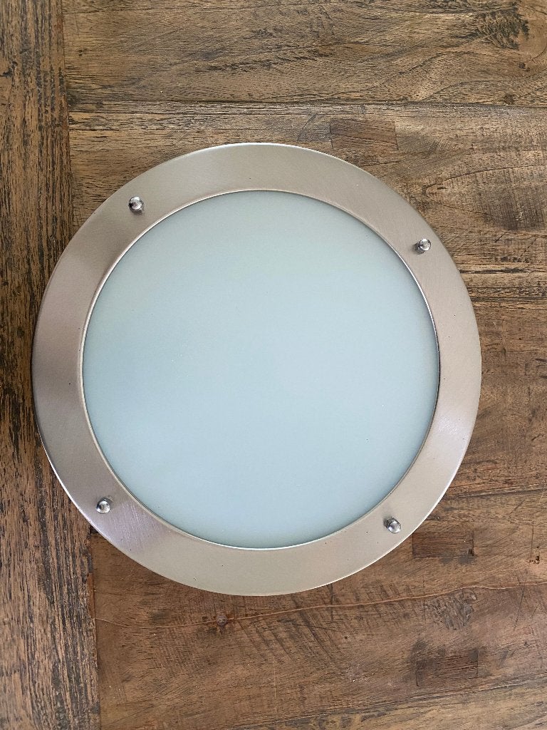 Ranex plafonnière Verona RVS plafondlamp, Ophalen, Zilver, Gebruikt, Modern