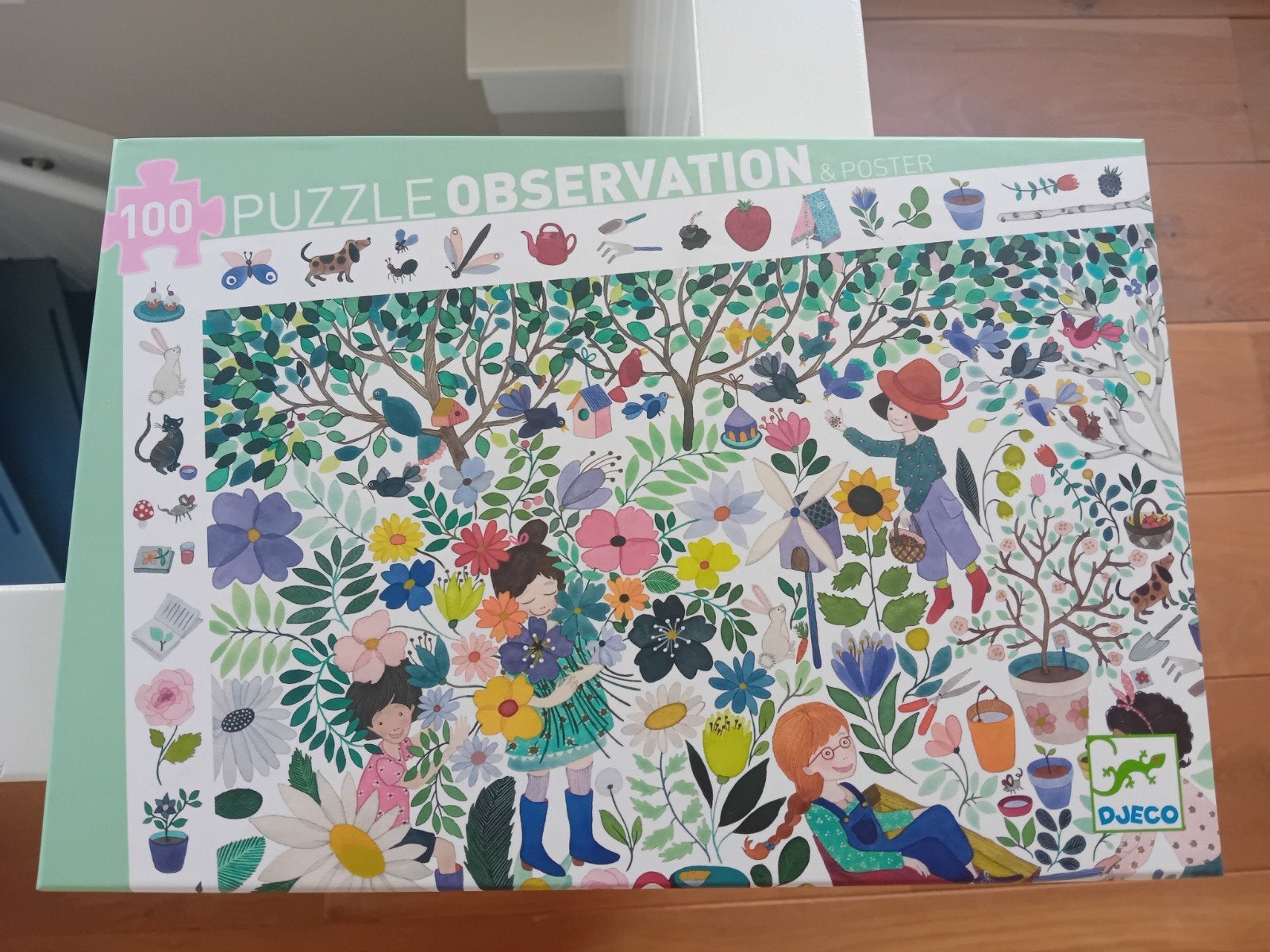 Djeco Puzzel 100 stukjes Mille Fleurs, Ophalen of Verzenden, Meer dan 50 stukjes, Zo goed als nieuw