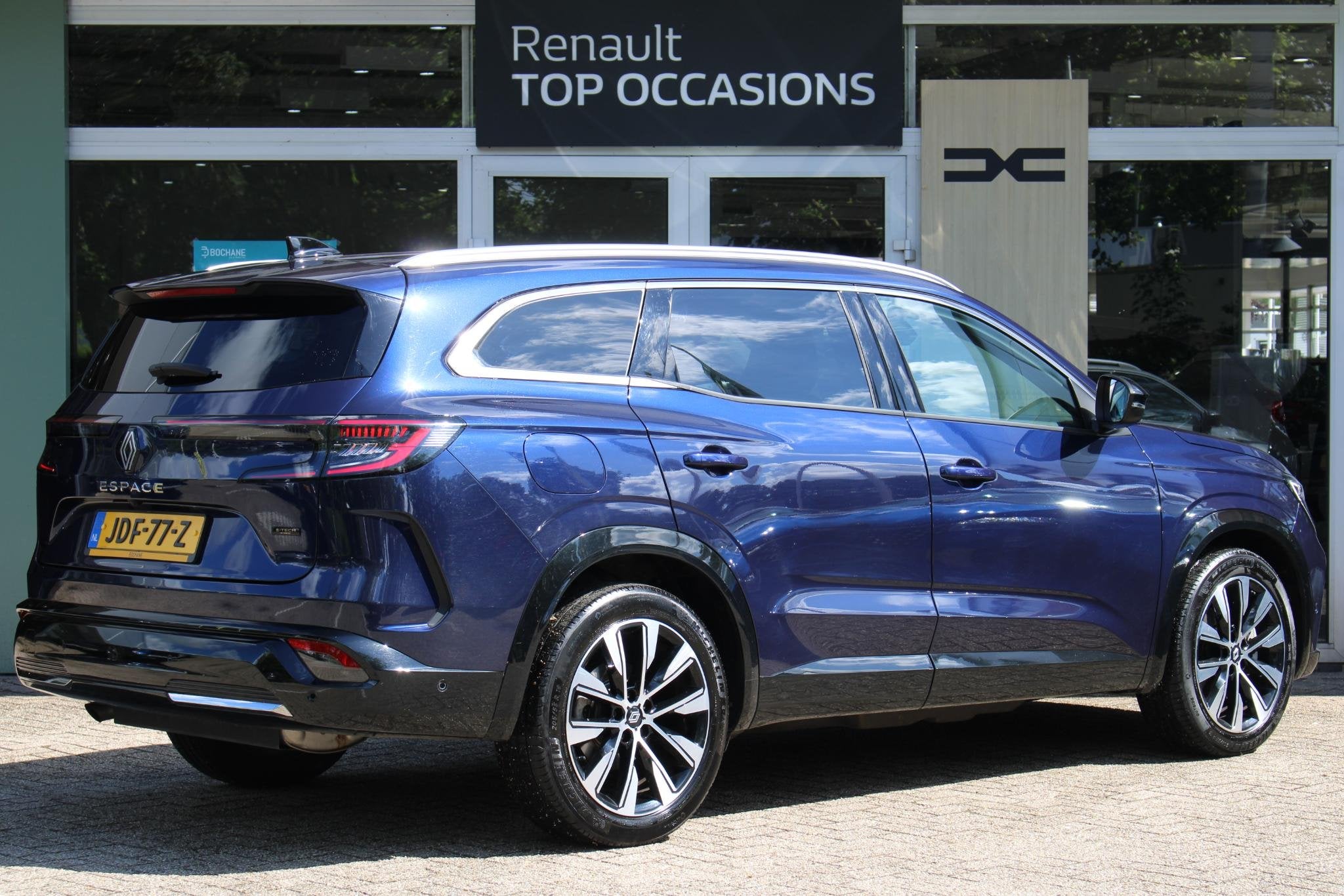 Renault Espace E-Tech full hybrid 200 techno 5p. | Achteruit, Auto's, Stof, 1199 cc, Blauw, Bedrijf