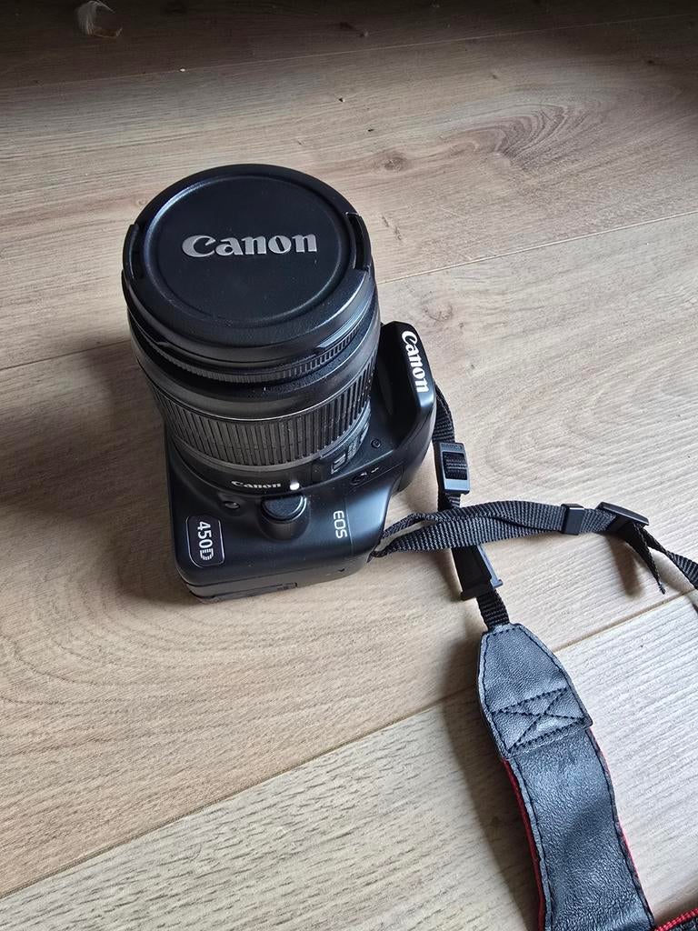 Canon EOS 450D kit efs 18-55mm met heuptas en oplader, Gebruikt, Spiegelreflex, Canon, Ophalen of Verzenden