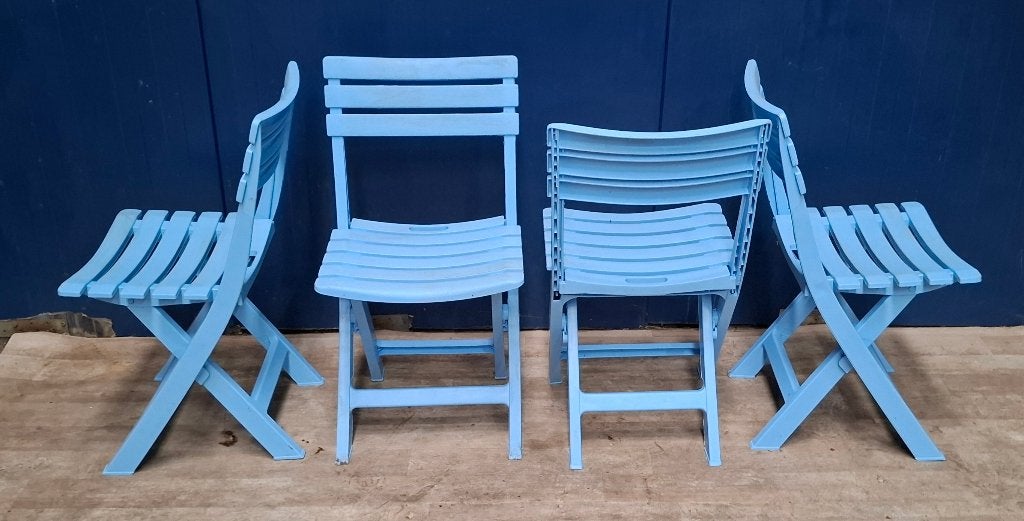 4 inklapbare tuinstoelen / klapstoelen, Tuin en Terras, Ophalen, Gebruikt, Kunststof, Inklapbaar