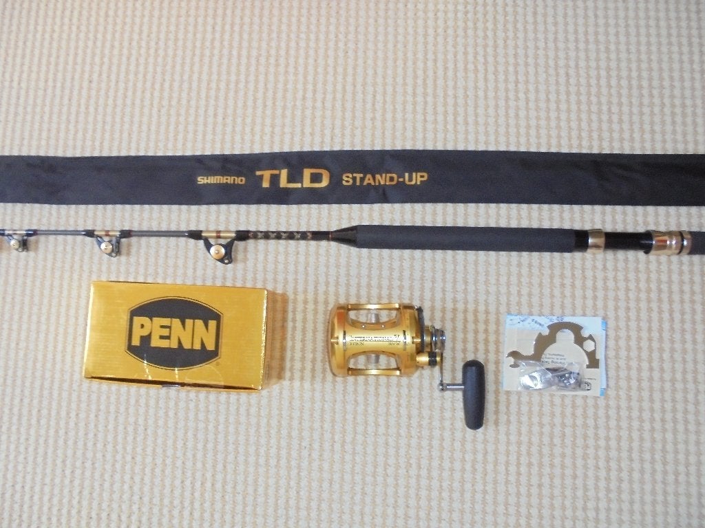 Penn International Set Reel 30VW USA Hengel Shimano 30Lbs., Watersport en Boten, Hengelsport | Zeevissen, Ophalen, Nieuw, Complete set