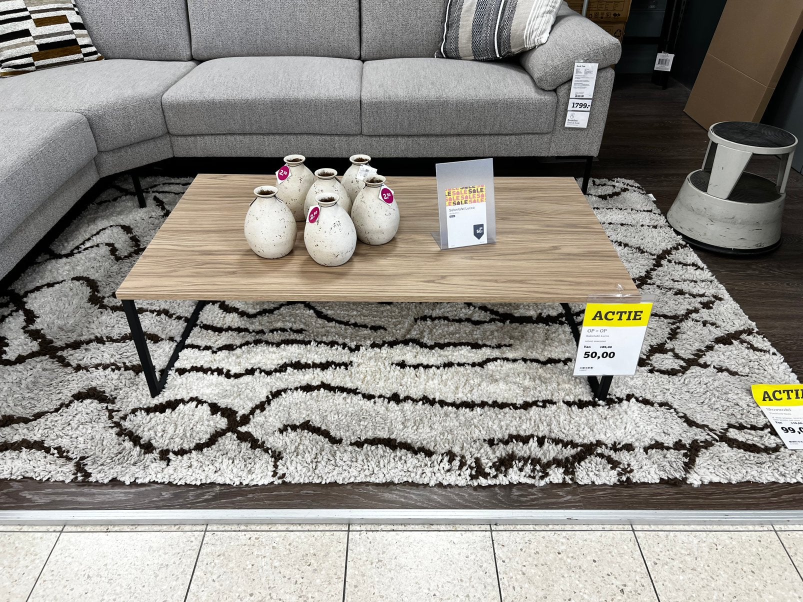 Salontafel Lucca, Ophalen, Overige materialen, 100 tot 150 cm, Nieuw