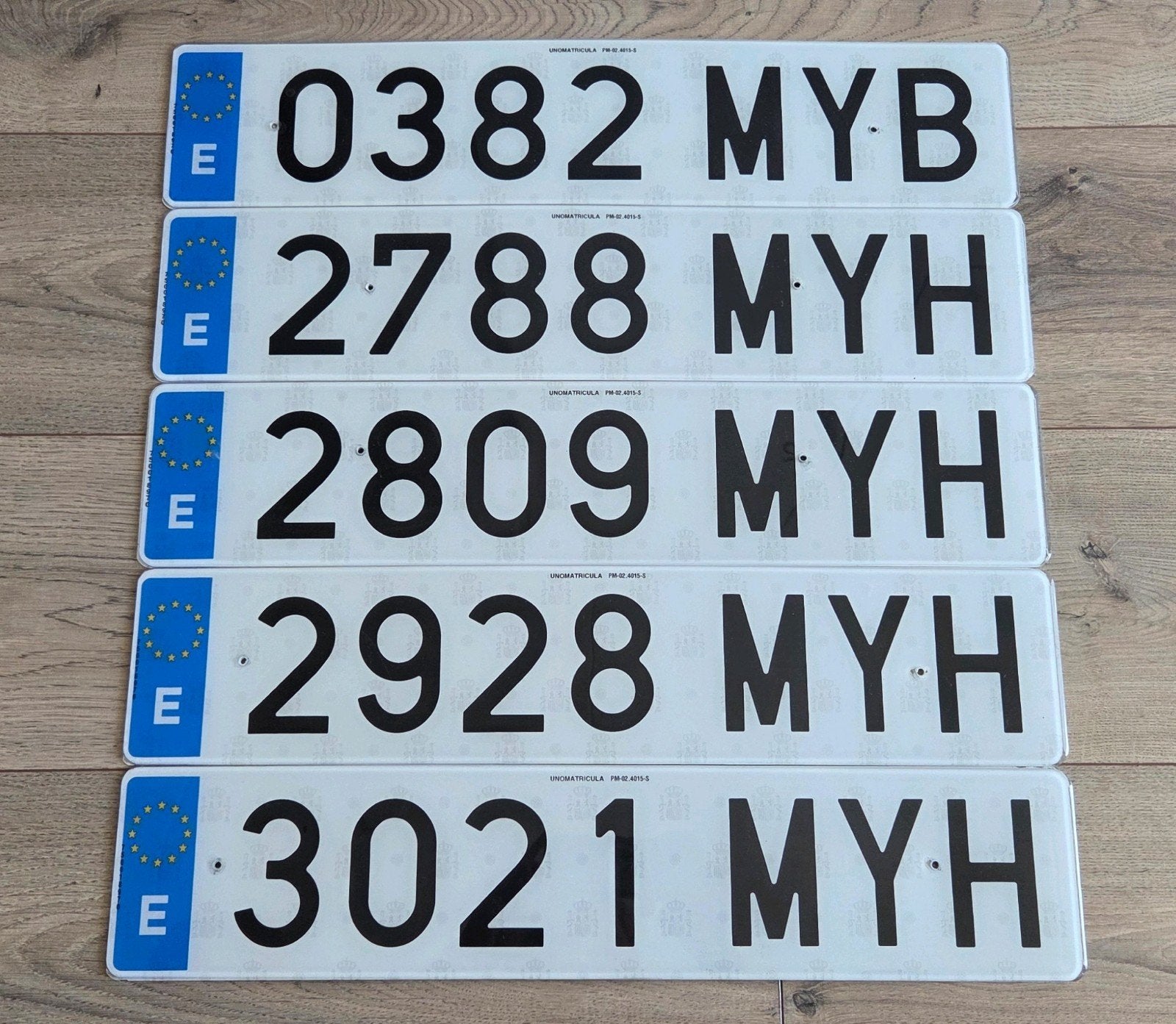 Kentekenplaten nummerplaten nummerborden Spanje, Verzenden, Gebruikt, Auto's