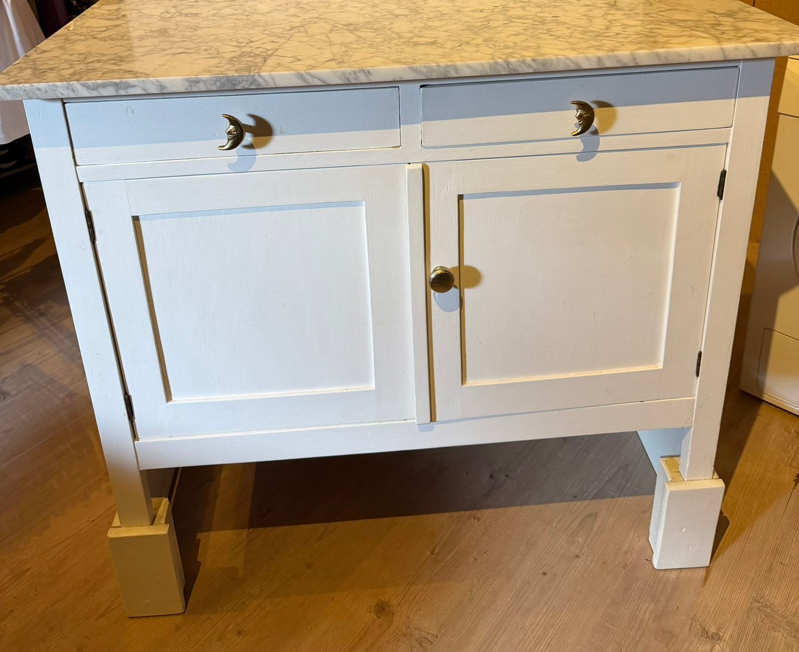 Vintage commode met marmeren blad, Ophalen