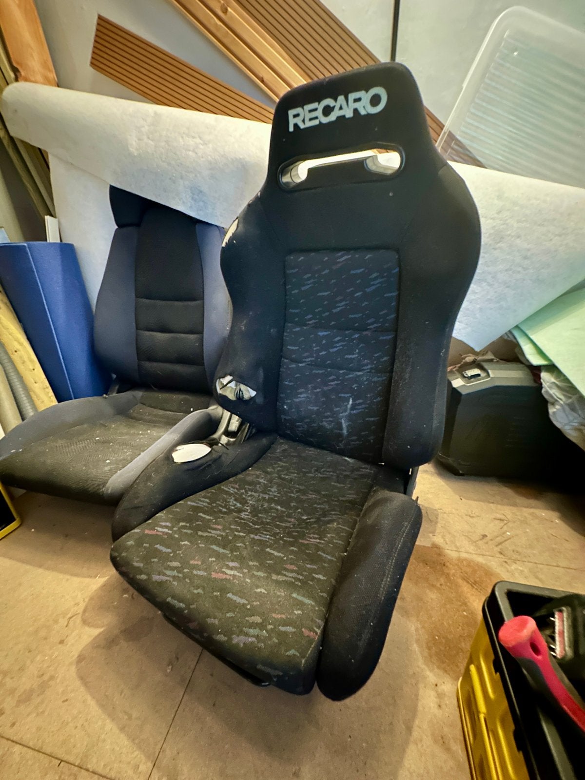 Recaro SR3 Confetti met Bride Super Seat Rail voor Supra MK4, Auto-onderdelen, Ophalen, Gebruikt, Toyota