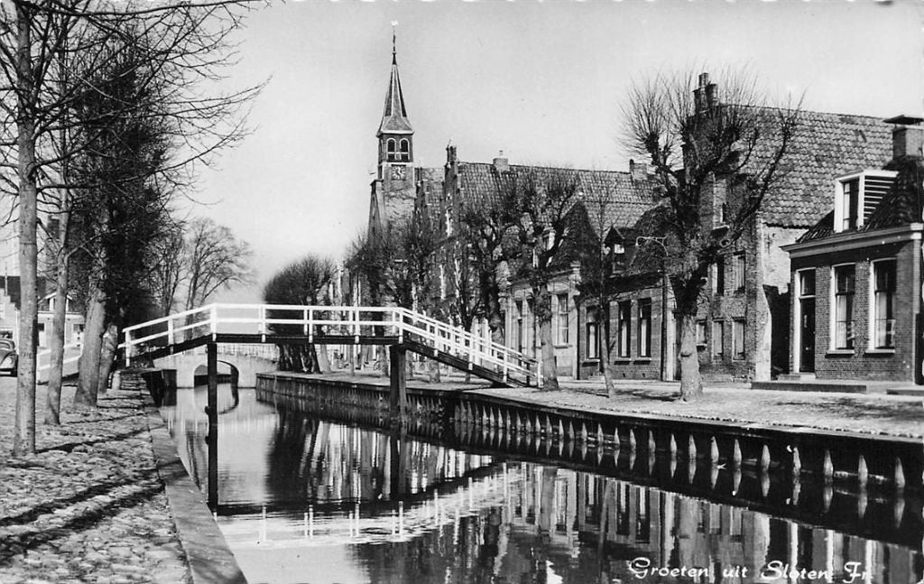 703-435-049 Groeten uit Sloten Fr, Verzamelen, Ophalen of Verzenden, Voor 1920, Friesland
