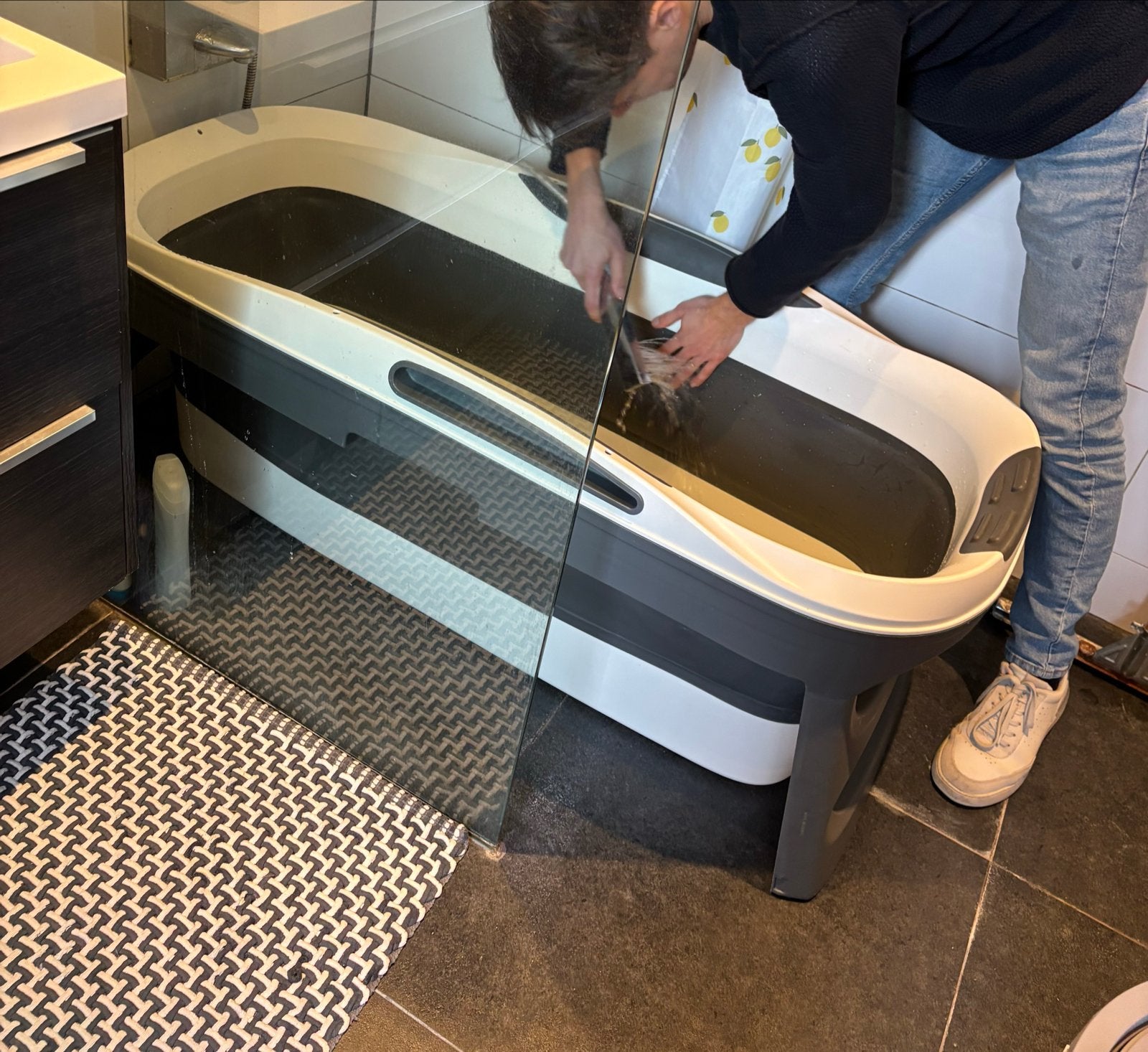 Handig opvouwbaar bad, Ophalen, Gebruikt, Met bad