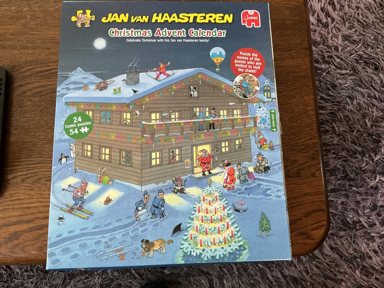 Jan van Haasteren Kerst Adventskalender Puzzel, Ophalen of Verzenden, Minder dan 500 stukjes, Zo goed als nieuw, Legpuzzel