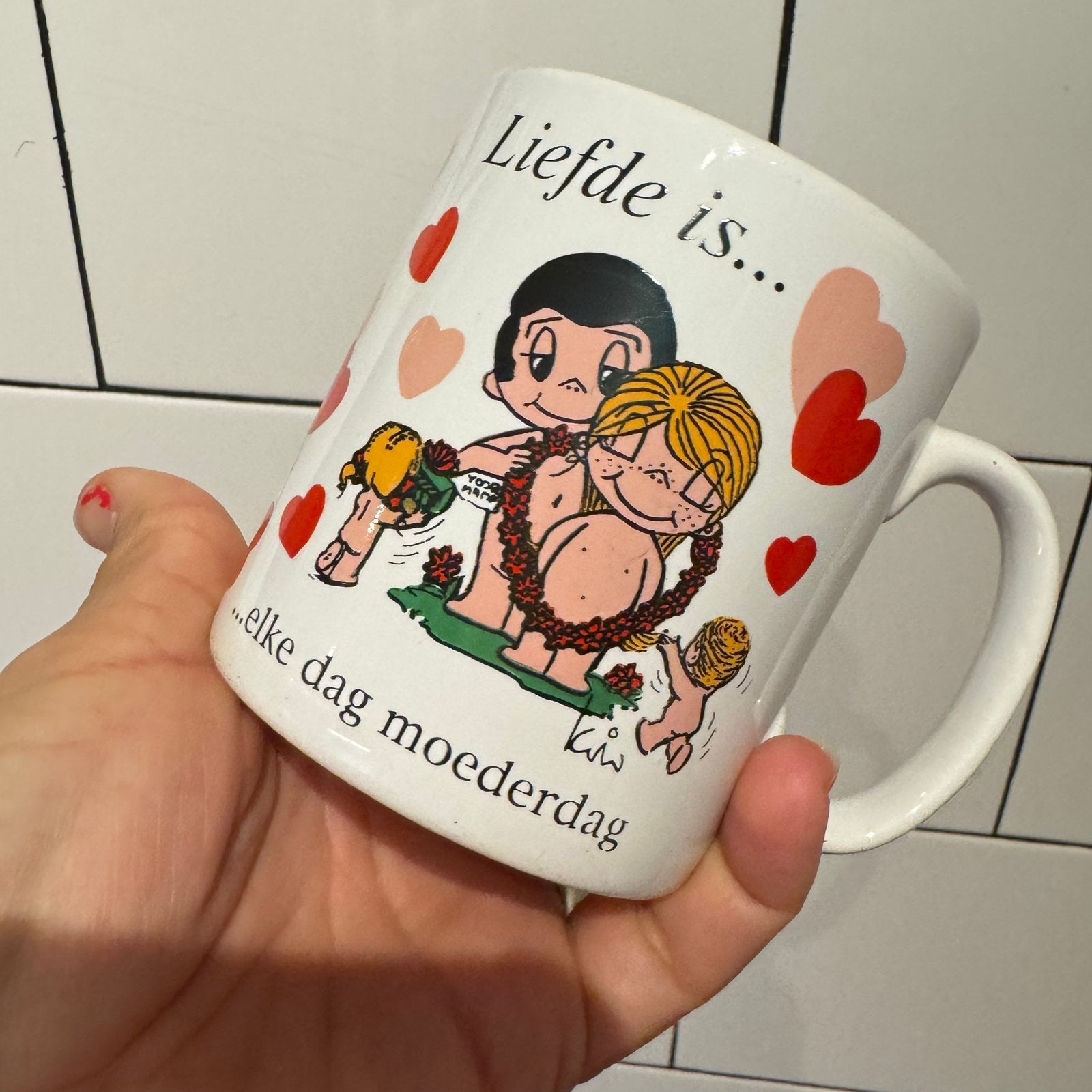 Mok Liefde is... elke dag Moederdag - Tams England, Gebruikt, Overige merken, Keramiek, Mok