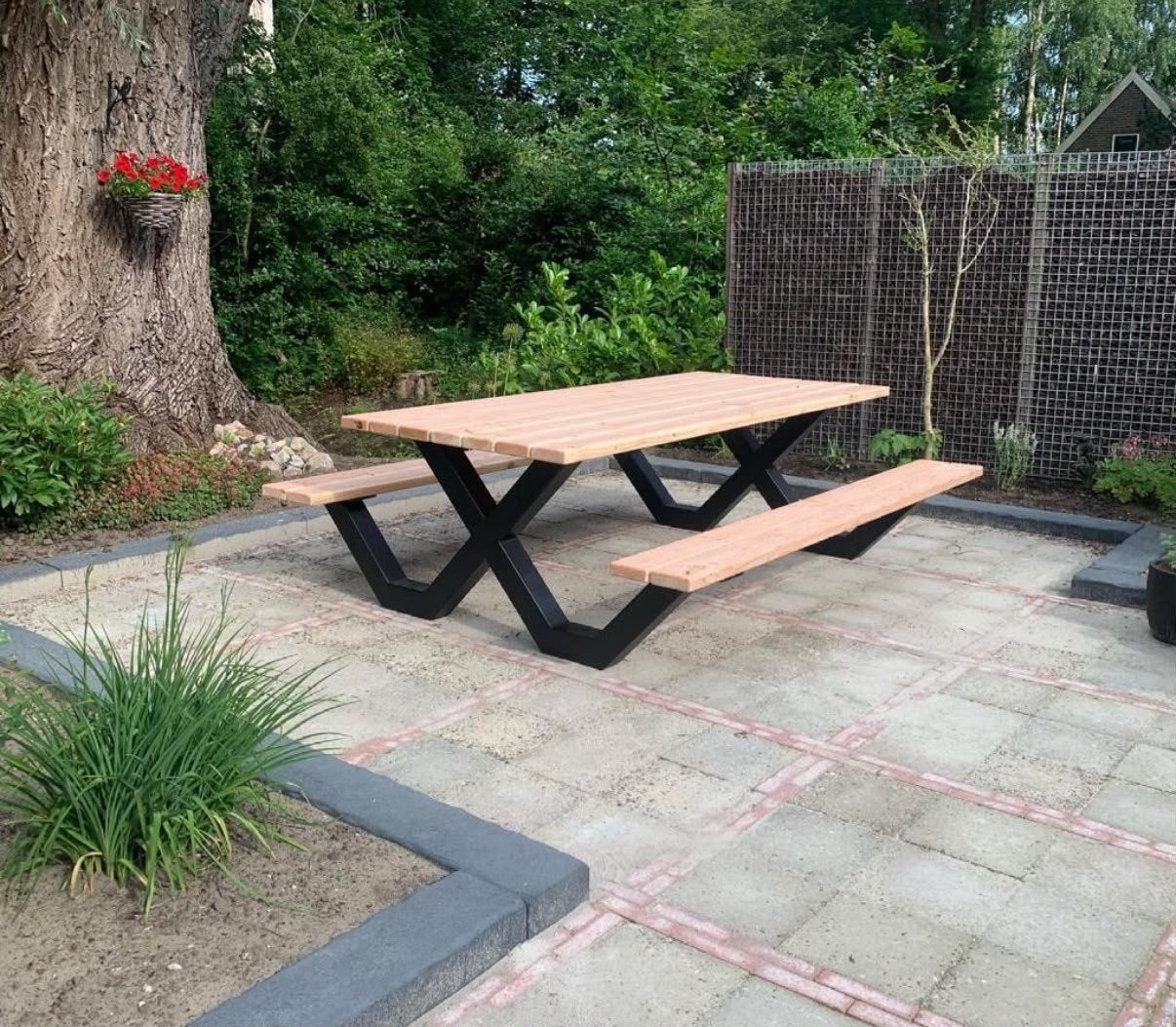 Industriële Picknicktafel | gemaakt op aanvraag, Ophalen, Nieuw, Rechthoekig, Hout