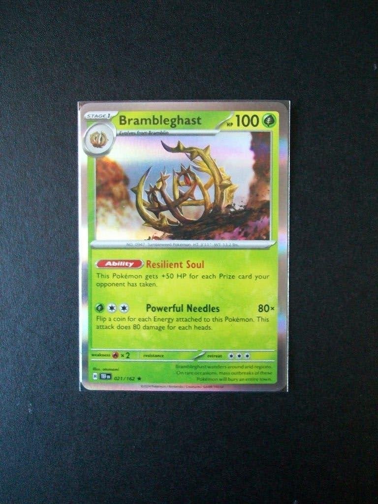 6176: Nieuwe Pokemonkaart Holo Rare BRAMBLEGHAST (021/162), Verzenden, Nieuw, Losse kaart, Foil