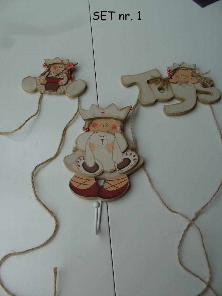 KINDERKAMER 3 DLG SET, KAPSTOK, TOYS, HANGER SET NR-1, -, Jongen of Meisje, -, Nieuw