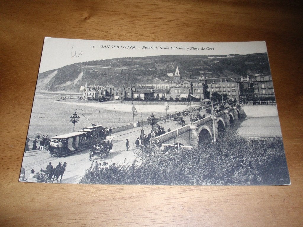 Spanje San Sebastian  Puente Santa Catalina Tram, Verzenden, Voor 1920, Ongelopen, Spanje