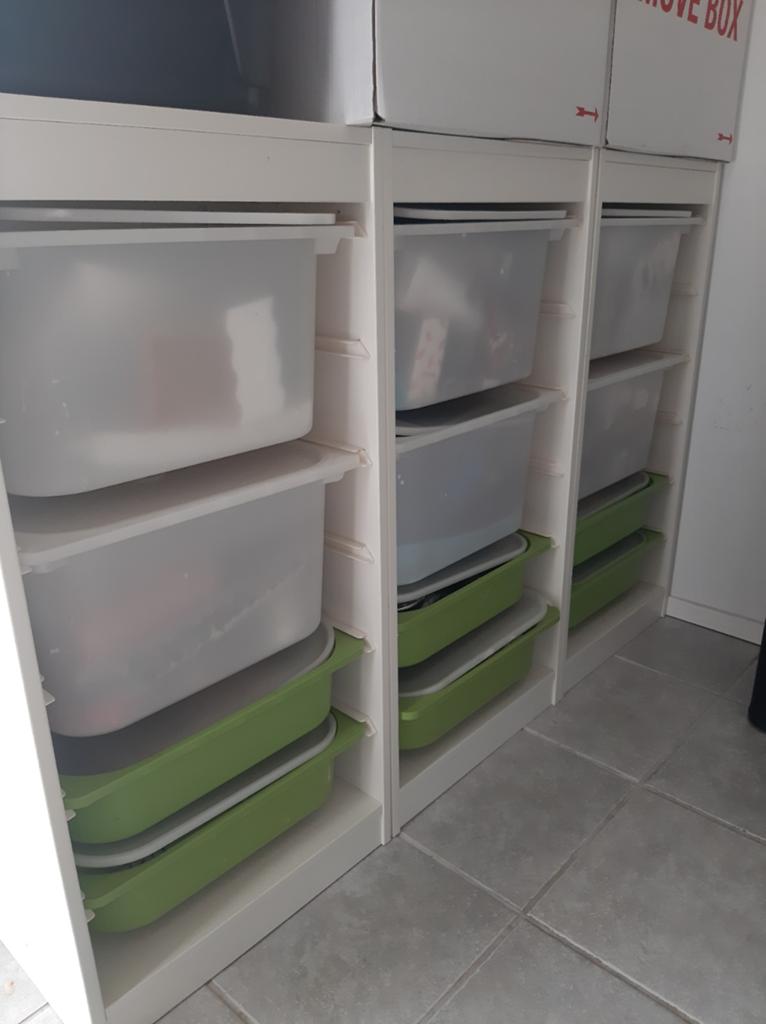 IKEA Trofast kasten met bakken (wit/groen), Huis en Inrichting, Kasten | Overige, Ophalen