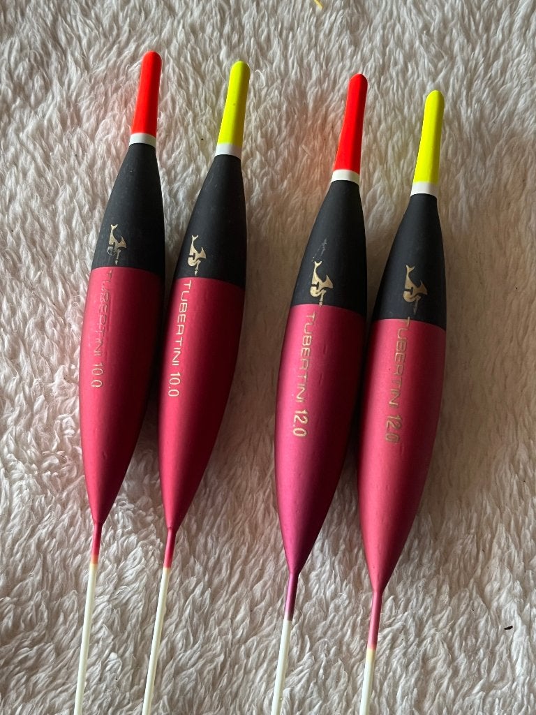 adv 193 / NIEUW serie 4 dobbers TUBERTINI, Ophalen of Verzenden, Nieuw, Dobber of Lood