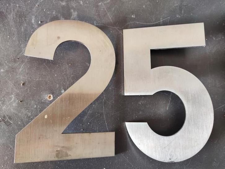 Huisnummer 25 RVS, Huis en Inrichting, Woonaccessoires | Overige, Ophalen of Verzenden