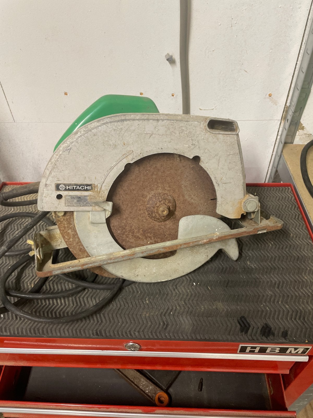 Hitachi Cirkelzaag PSU-9 - Werkt, heeft wat roest, Ophalen, Gebruikt, Cirkelzaag, 70 mm of meer