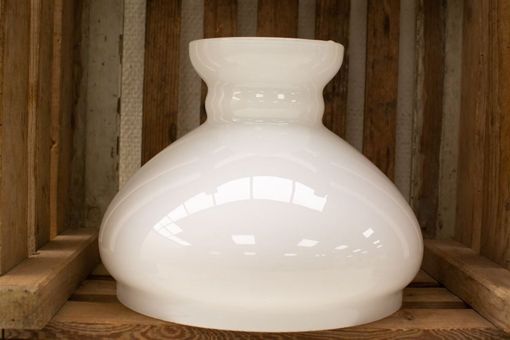 Opaline lampenkap 39330, Gebruikt, Wit, Rond, Ophalen of Verzenden