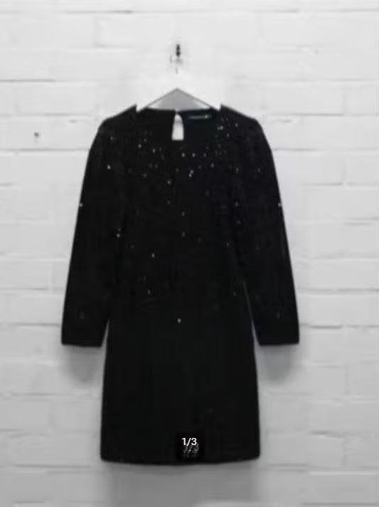 Label DOT - Mooie pailletten Jurk maat 42&44 - Nieuw €139,95, Kleding | Dames, Label DOT, Verzenden, Zwart, Maat 42/44 (L)