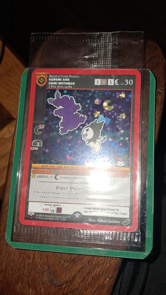 MetaZoo Kuromi & Chibi Mothman TCG Kaart, Ophalen of Verzenden, Zo goed als nieuw