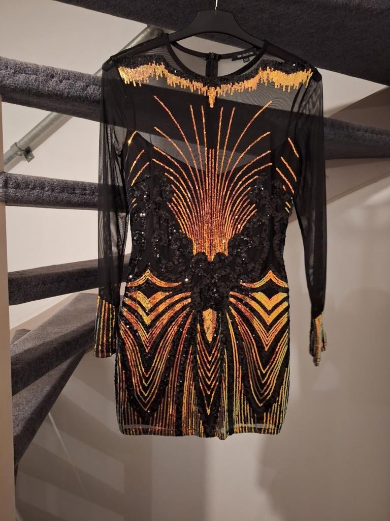 Zwarte paillettenjurk , maat m, Kleding | Dames, Maat 38/40 (M), Zwart, Ophalen of Verzenden, Zo goed als nieuw