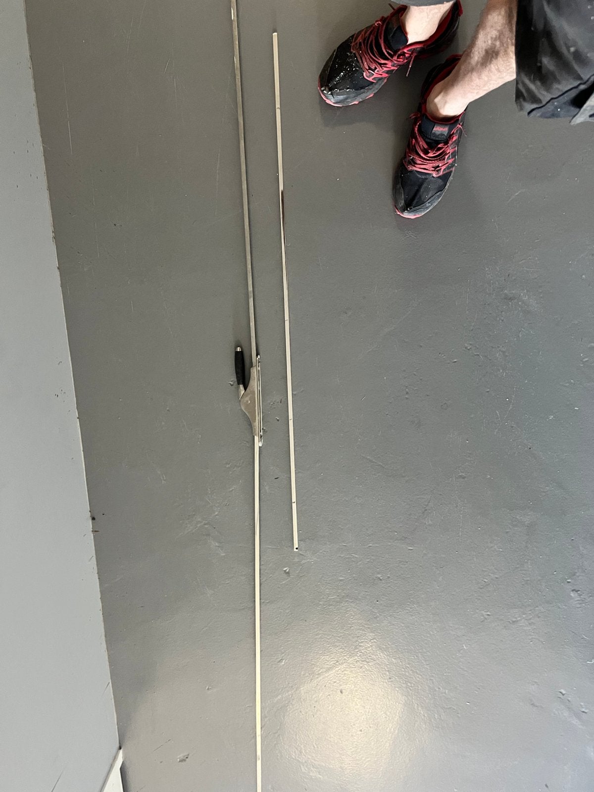 Espangolet stang mesing vergromt 105 cm, Ophalen, Zo goed als nieuw, Chroom, Overige typen