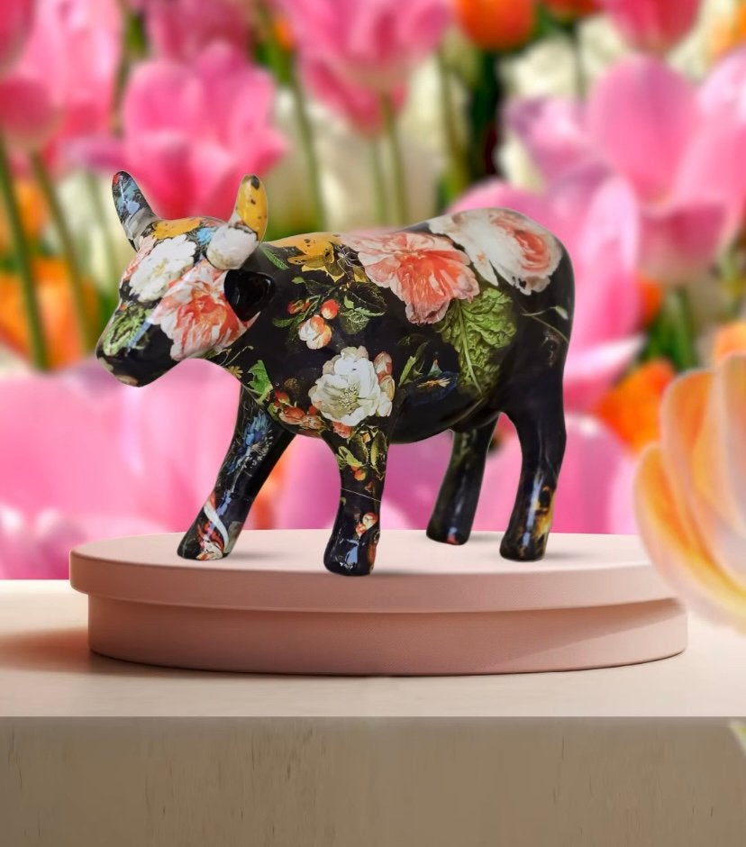 Nieuw Cow Parade koe Mignon medium gratis verzending., Antiek en Kunst, Ophalen of Verzenden, Beeld