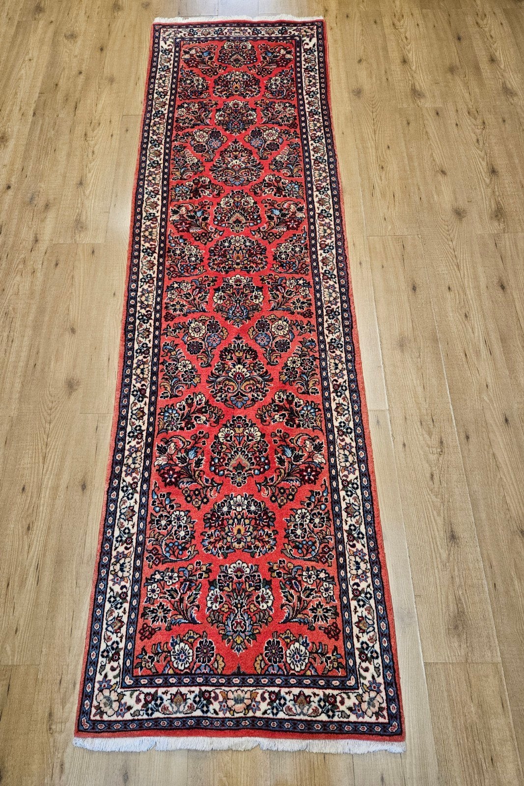 Handgeknoopt perzisch tapijt loper sarough, wol op katoen ge, Info@SlatsAntiek.nl, Perzisch, Vof Slats Antiek, Rechthoekig