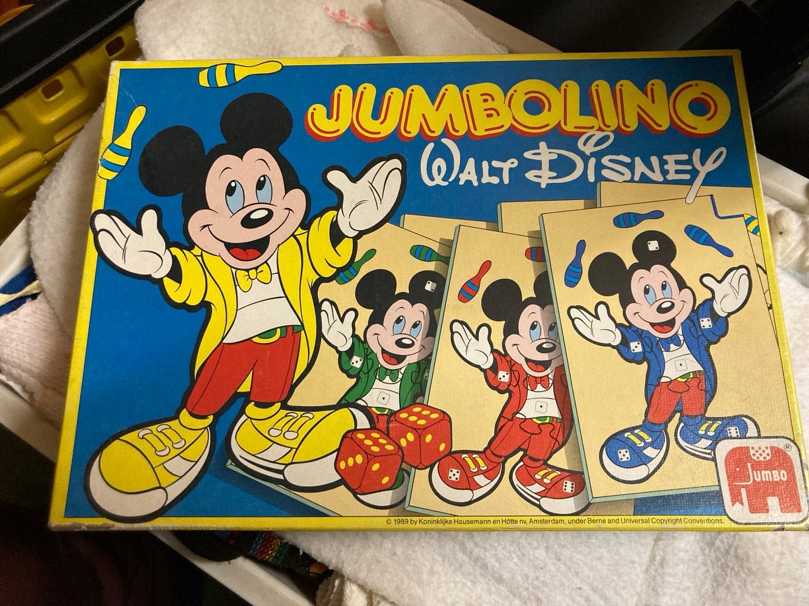 Jumbolino Walt Disney Mickey Mouse Bordspel Vintage, Ophalen of Verzenden, Gebruikt, Jongen of Meisje