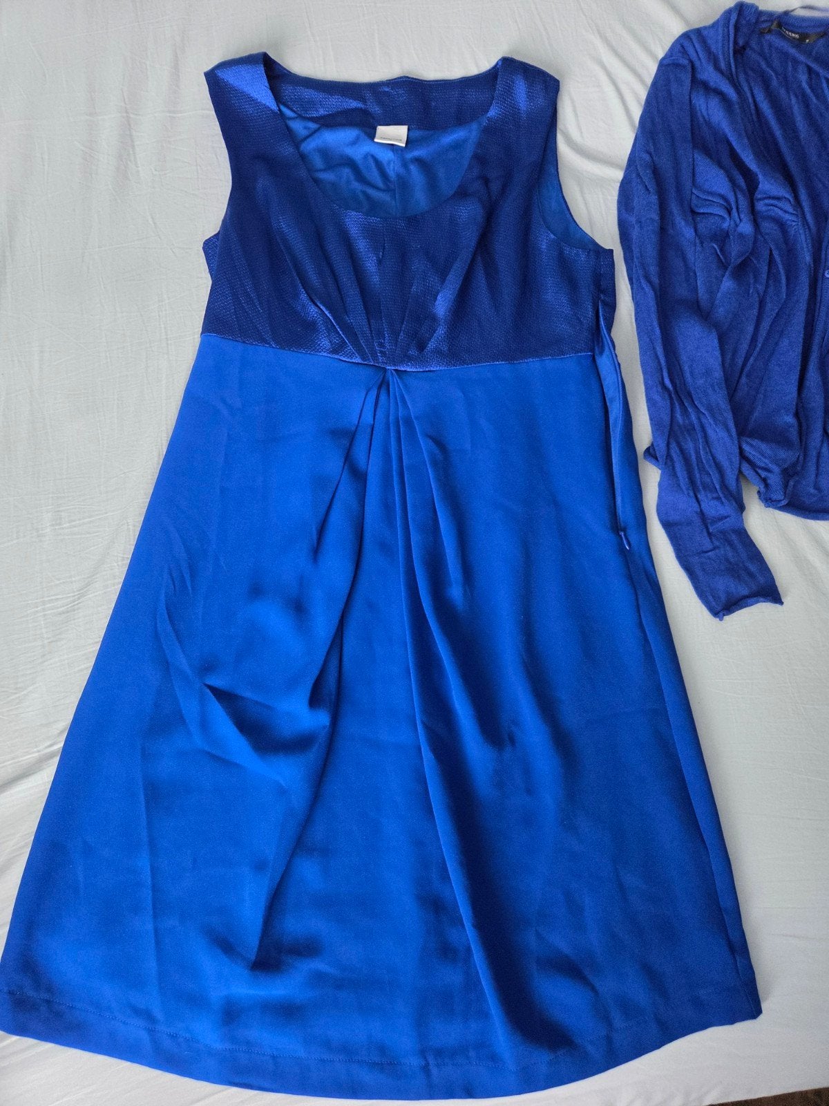 Zwangerschapsjurk en vest mt M - speciale gelegenheid, blauw, Maat 38/40 (M), Blauw, Jurk, Mamalicious & Noppies