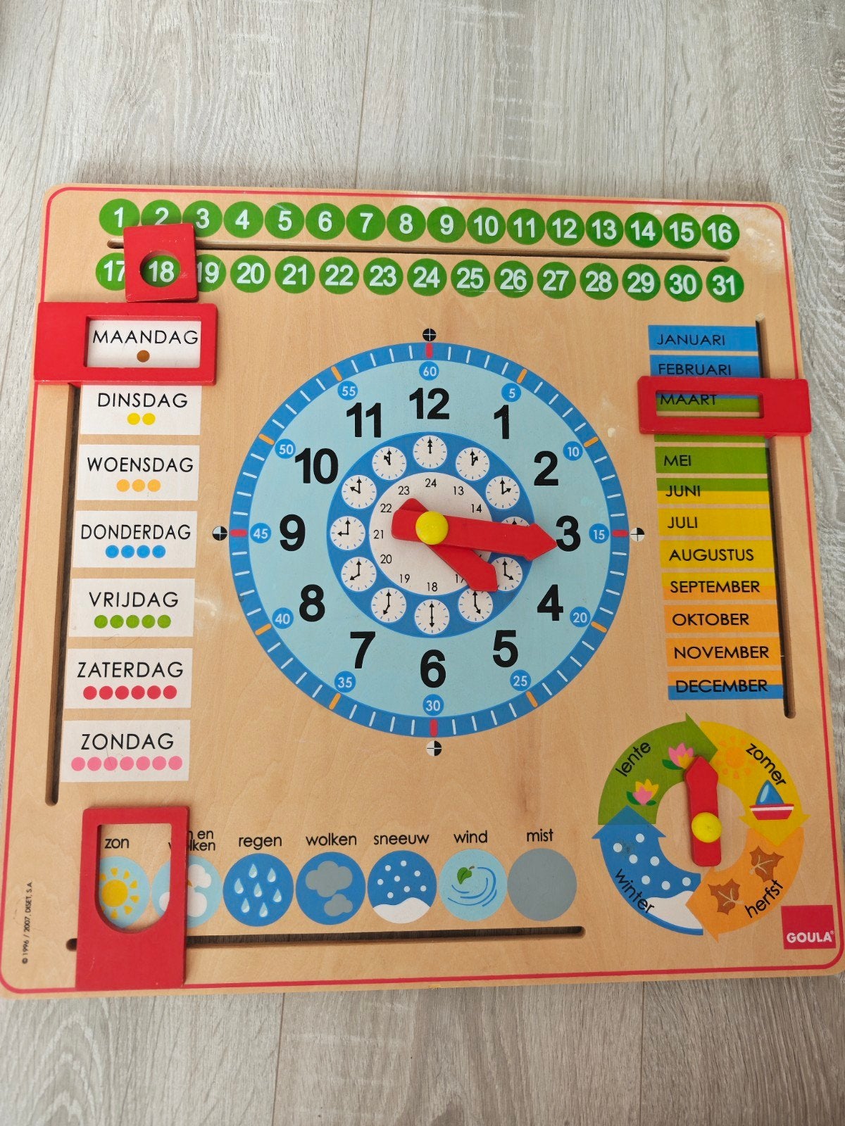 Goula Planbord Dag, Datum, Tijd, Maand, Weer en Seizoen, Ophalen of Verzenden, Zo goed als nieuw, Ontdekken
