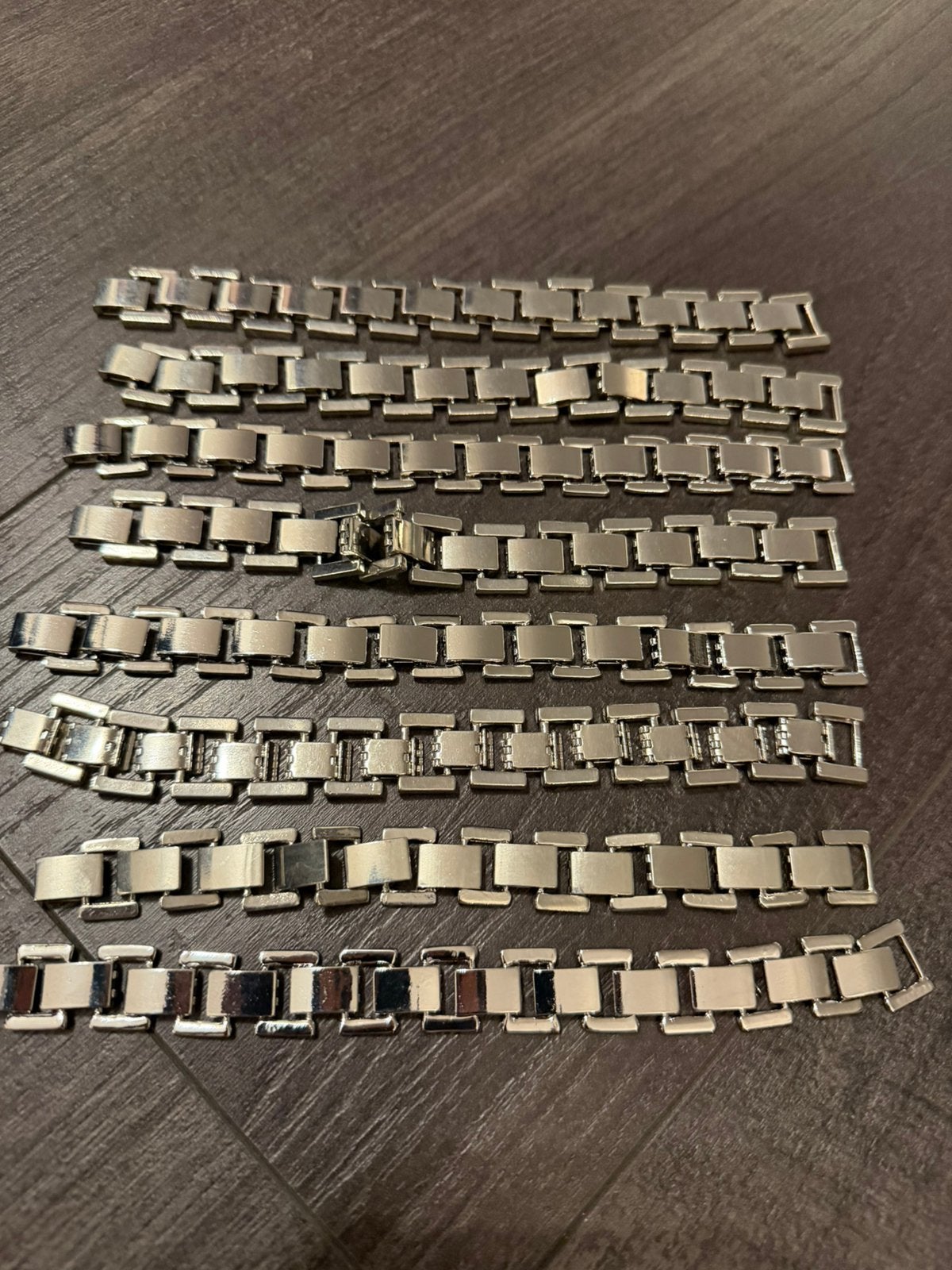 Partij 8 stuks stalen armbanden A3/22, Verzenden, Nieuw, Zilver, Staal