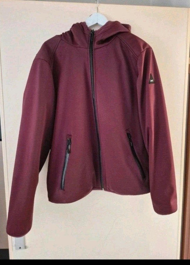 Denham softshell jas ( maat L ), Maat 52/54 (L), Ophalen of Verzenden, Gedragen, Rood